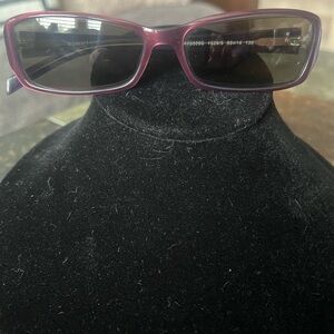 Adrienne Vittadini Purple Rectangular Women's Sunglasses
